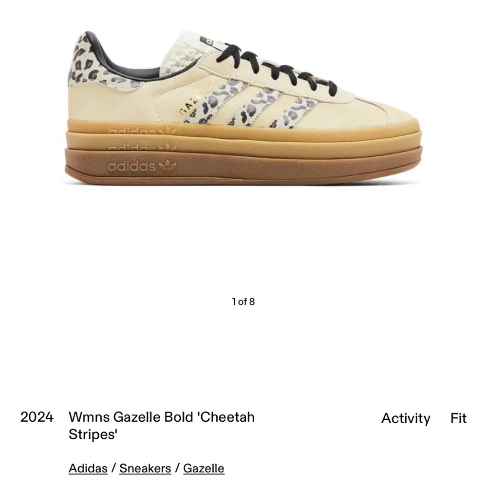 Adidas Gazelle Bold Sneakers with Cheetah Accents